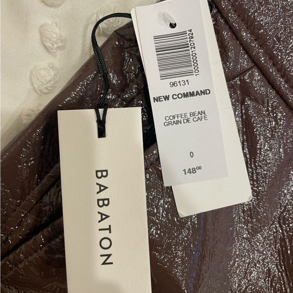 Aritzia Babaton Shiny Brown Leather Pants - Picture 3 of 3